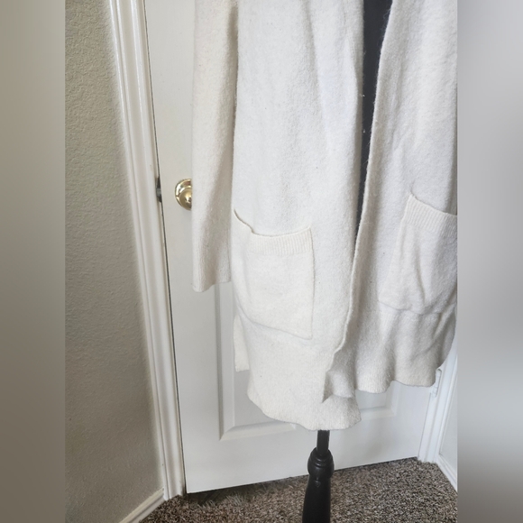 Madewell Soft Knit Long Cozy White Cardigan with Pockets XS - Picture 6 of 13